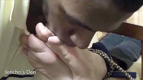 Tied Up Black Male Feet Licked
