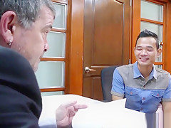 Tight asian twink analfucking office Step daddy