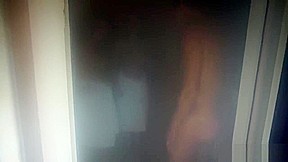 Topless sauna ballbusting