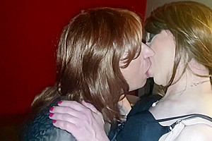 Trans Tgirl Pauline Hand Cuffed Blowjob for Spike