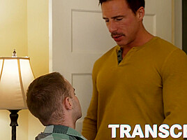Transcest Horny FTM lad Asher James gets wet hole eaten out by DILF