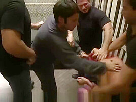 Trapped and Gangbanged in an Elevator