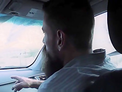 Twink Step Son And His Step Dad Fuck In The Back Seat Of Car