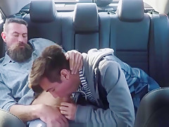 Twink Step Son And His Step Dad Fuck In The Back Seat Of Car