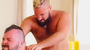 Two hairy homosexual deviants have bareback fuck fest
