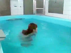 Uncensored Japanese swimsuit girl gets fucked while his friend helps