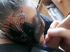 Une Bonne Pipe Et Un Gros Facial Pendant Une Exhib Webcam