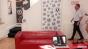 VIPSEXVAULT - Shy Redhead Eva Berger Fucked Hard On Her First Casting
