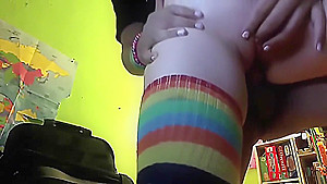 Very Cute teen 18+ Emo Girl Fucks on Webcam