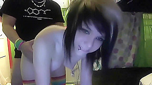 Very Cute teen 18+ Emo Girl Fucks on Webcam
