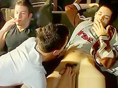 White hairy fat gay porn movie Garage Smoke Orgy
