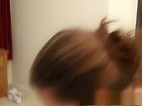 Wild Hot Brunette Babe Blowjobs Long Cock