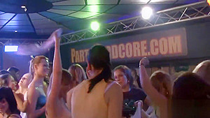 Wild cheeks sucking dick in club