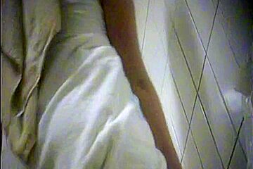 Wrapped in towel this amateur doesn