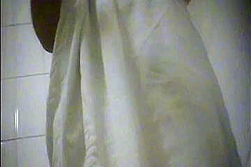 Wrapped in towel this amateur doesn