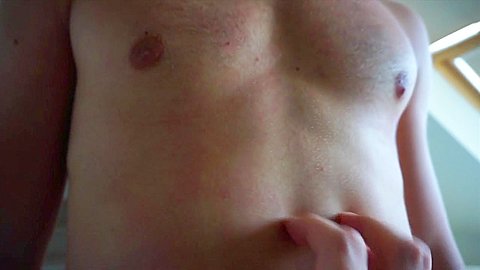 Young hunk fondled in the shower