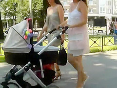 Young milfs and their short skirts get spied
