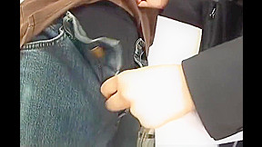Yukino undresses office suit while sucking and licking stiffy
