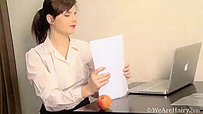 Zlata comes home to masturbate with a banana - WeAreHairy