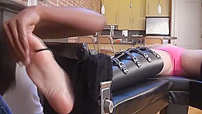 addie stretched and tickled