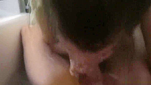 amateur college make great blowjob in bathroom