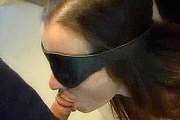 big tit babe blindfolded and used