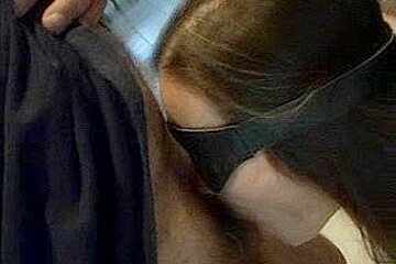 big tit babe blindfolded and used