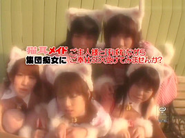 cat eared girls make love to a very lucky guy