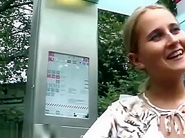 german teen 18+ picked up for her first sex video