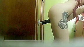 horny amateur teen 18+ caught fucking huge dildo