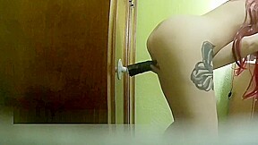 horny amateur teen 18+ caught fucking huge dildo