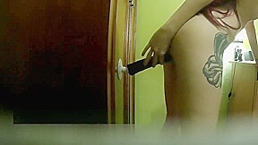 horny amateur teen 18+ caught fucking huge dildo