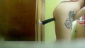 horny amateur teen 18+ caught fucking huge dildo