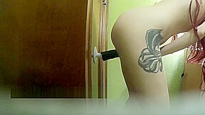 horny amateur teen 18+ caught fucking huge dildo