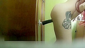 horny amateur teen 18+ caught fucking huge dildo