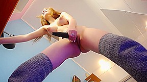 hot and horny teen 18+ with perfect boobs vibrates her pussy