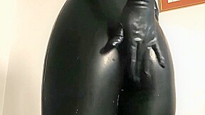 latex catsuit sweat