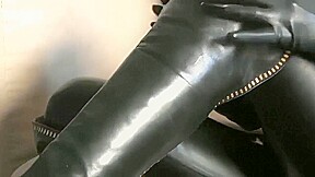 latex catsuit sweat