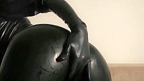 latex catsuit sweat