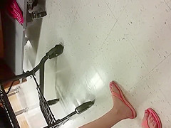 mild trying on shoes, she knew, tiptoes