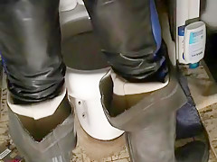 nlboots - rubber waders leather trousers WC