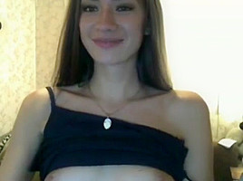 skinny girl getting naked and teasing