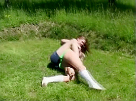 super sexy girl in fetisch facesitting
