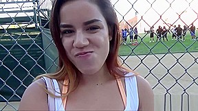 teen 18+ GIRL SWALLOWS CUM AND GIVES FOOTJOB