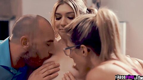 teen 18+ Mackenzie Bangs With Coach Cory And Husband Just T