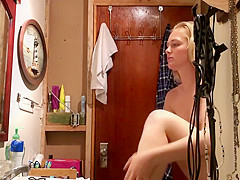 teen 18+ stepsister undressing into pyjamas on HD