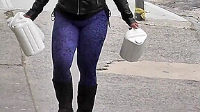 thick dominican in tight ass spandex