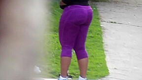 thick dominican in tight ass spandex