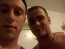 two Straight white Chaps ditch slit for bi sex w-every other 