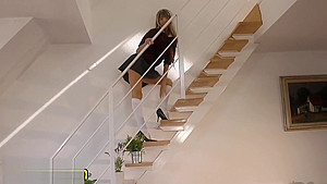 uniformed teen 18+ fingering her wet pussy HD